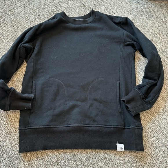 Adidas Black Pocket Sweatshirt, Men's Size SMALL - Picture 1 of 5